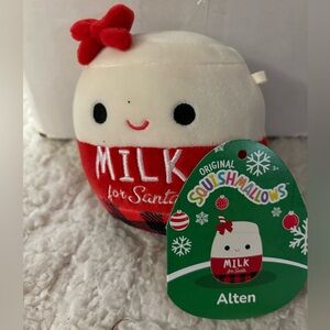 Squishmallow Alten Milk for Santa Holiday 2023 Squishdate 09/22/2022 4.5 inch